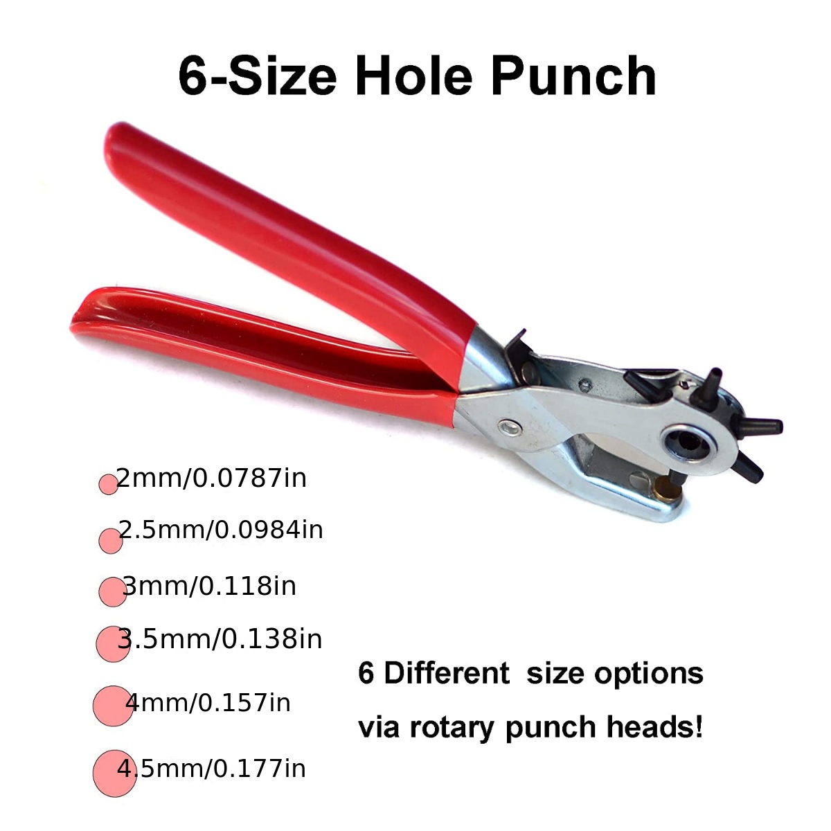 Revolving 6-Hole Belt Puncher