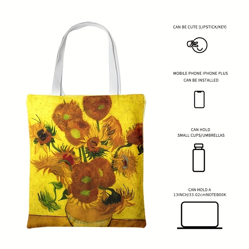 Sunflowers Van Gogh Tote Bag - Vintage Art Tote Bag