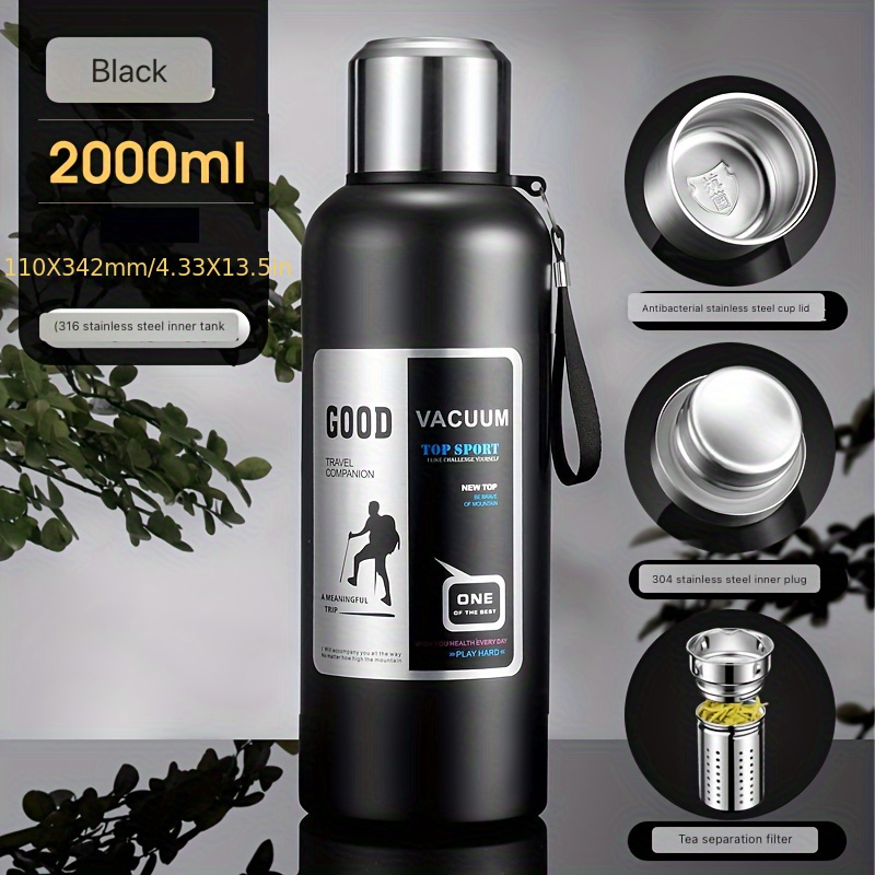 

316 Stainless Steel Insulated Water Bottle - Large Capacity, Vacuum-sealed For Hot & Cold Drinks, Ideal For Travel