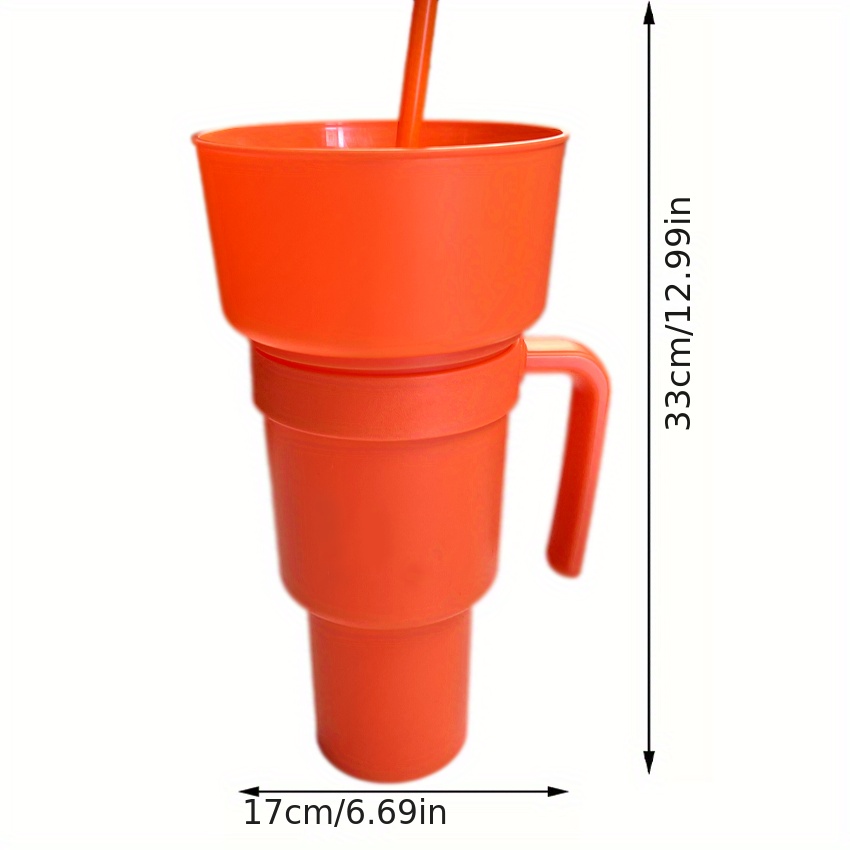 Portable 2-in-1 Beverage Cup and Snack Bowl - Leakproof Design for Movie  Theater, Home, and Travel - Enjoy Your Favorite Snacks and Drinks Anywhere!