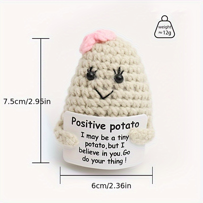 Positive Energy Potato Hand-knitted Positive Potato Crochet Potatos  Finished Handmade Ornament Car Pendants Fun Gifts - AliExpress