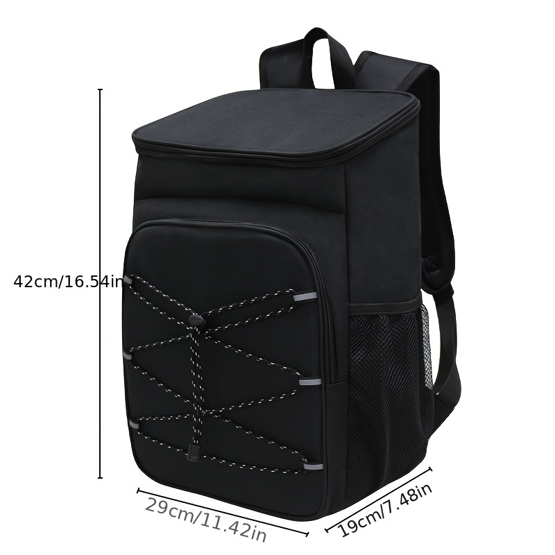 TEMU Grand Sac à Dos Isotherme pour Voyage et Camping - Sac Portable avec Système à Compartiments Multiples, Contient 30 Canettes, Boîte à Lunch et