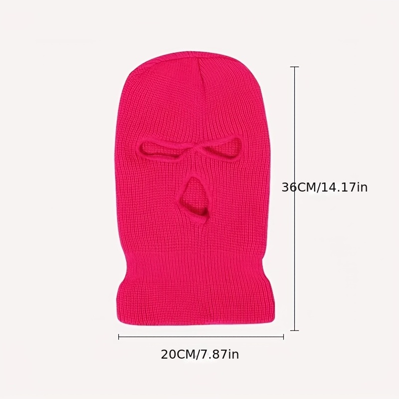 Balaclava 3 Hole Thermal Knitted Ski Mask Motorcycle Full Face Neck Warmer  Under