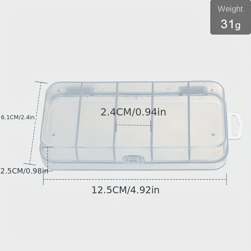 Pp Plastic Transparent Storage Box Fishing Tackle Box 5 - Temu