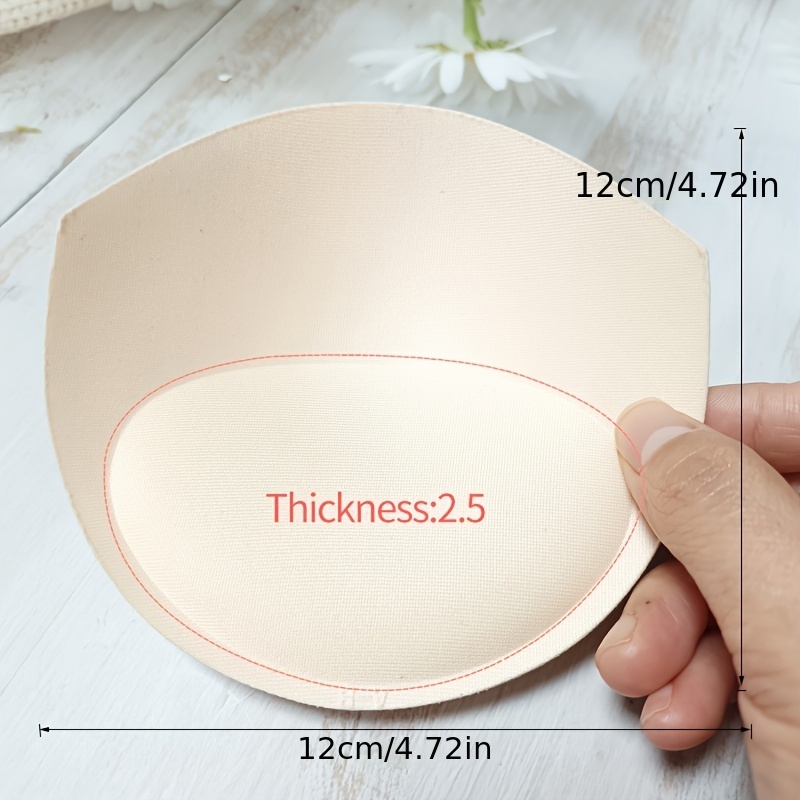 3 Pairs Bikini Bra Sponge Pads Invisible Push Up Chest Enhancer Pads