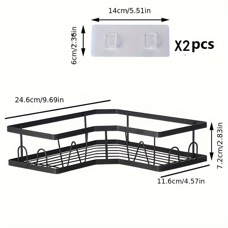 1 Pieza Esquina Pared Baño Triangular Mejorada Lujo Ligero - Temu