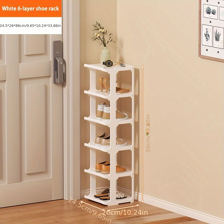 Multi-tier Plastic Foldable Shoe Rack, Stackable Detachable Shoe Rack,  Household Space Saving Storage Organizer For Entryway, Hallway, Bedroom,  Living Room, Home, Dorm - Temu