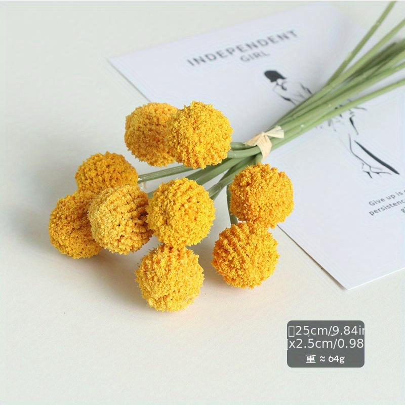 Fake Flowers Billy Balls artificial Billy Button Flower - Temu