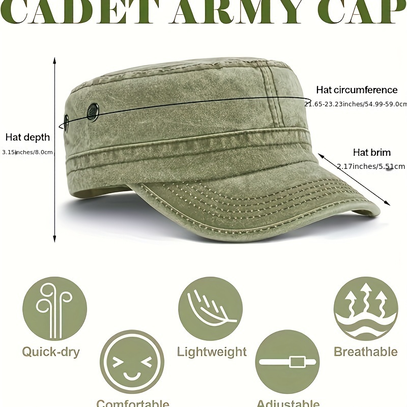2 Pièces Casquette De Baseball Homme Femme Style Militaire Vintage - Coton Réglable Classic
