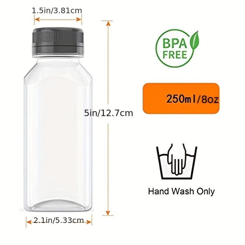 Plastic Bottles With , Juice Containers With Lids For Fridge, Reusable  Juicing Bottles, Smoothie Bottle, Empty Plastic Juice Bottles, Drink  Containers With Lids, Clear Bottles - Temu