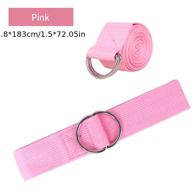 Yoga Strap Stretching Yoga Belt Fitness Belt Metal Buckle - Temu