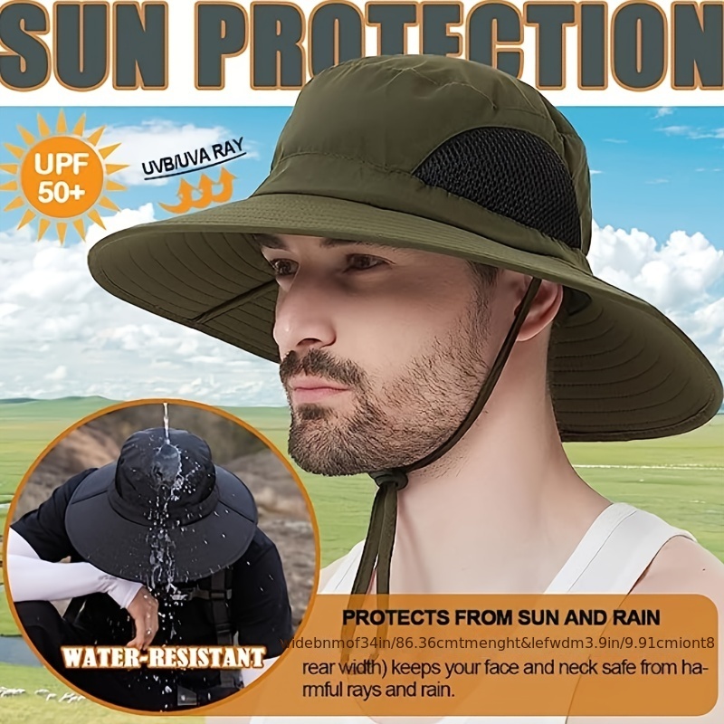 Fishing Hats for Large Head Men Women Wide Brim Outdoor Activity Sun  Protection UV Blocking Waterproof Breathable Cap 60cm/61cm