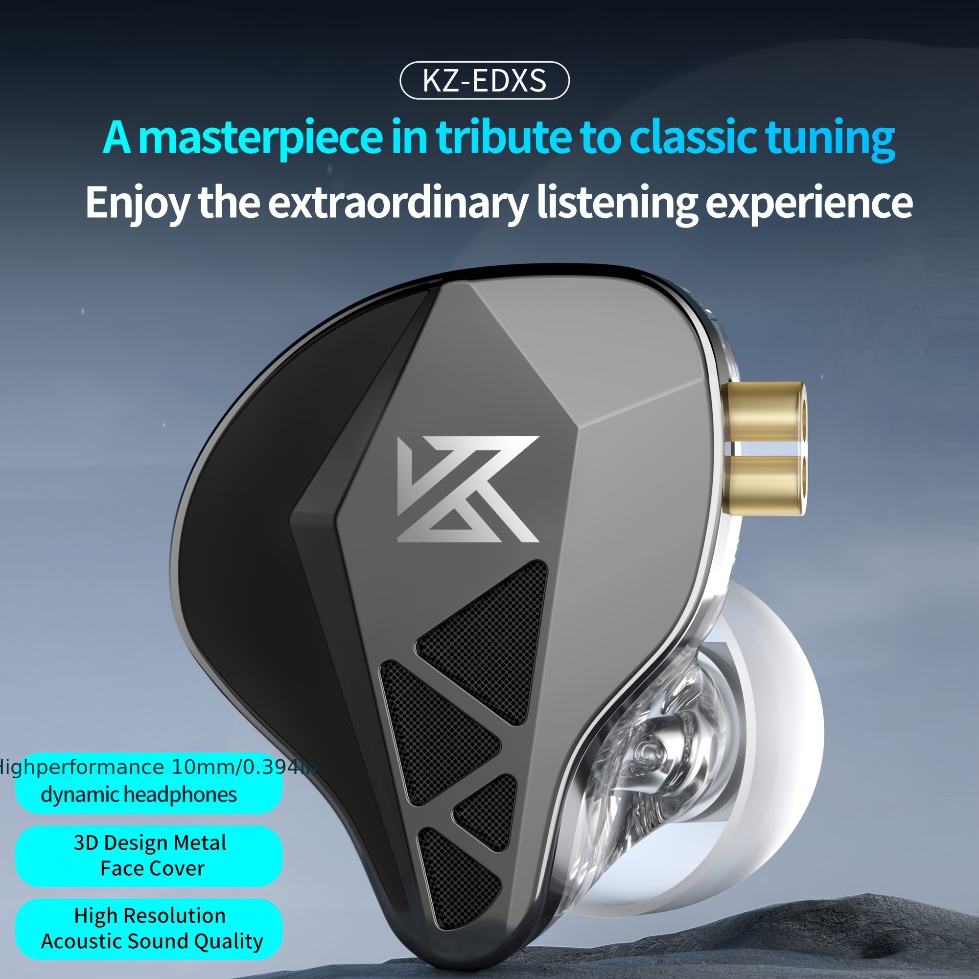 KZ ZSX Ensemble d'écouteurs intra-auriculaires filaires en métal avec
