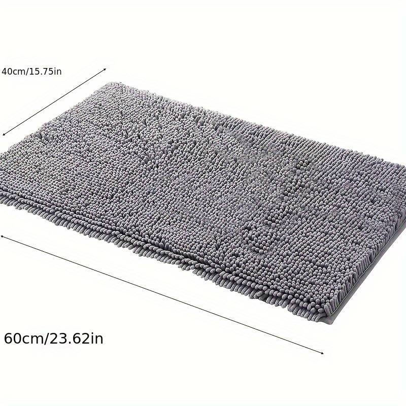 Gray Grip Bath Mat 60x40, Thickened Soft Absorbent Chenille Area Rug,  Rubber Backed Quick Drying Microfiber Mat, Shower Floor Machine Washable  Carpet, Bathroom Runner Bath Mat Accessory Decor - Temu