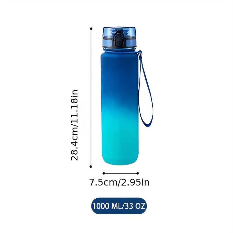  Botellas de agua 1L/2L Bebida Plástico Grande Botella de Agua  Para Bicicleta de Picnic Deportivo (Capacidad: Blue1L) : Deportes y  Actividades al Aire Libre