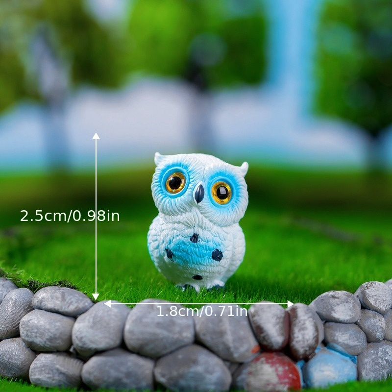 Yard Micro Landscape Cute Owl Ornaments Animal Living Room - Temu