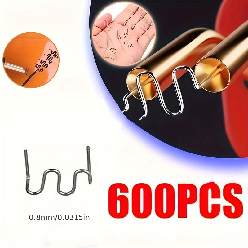 Image of 600pcs Plastic Welder , Plastic Welding , 0.8mm Wave , Plastic Welding Kit, Car Bumper Repair Kit, Plastic Repair Kit, Hot Stapler For Repairing All Car Bumpers, Plastic And Plastic Handmade