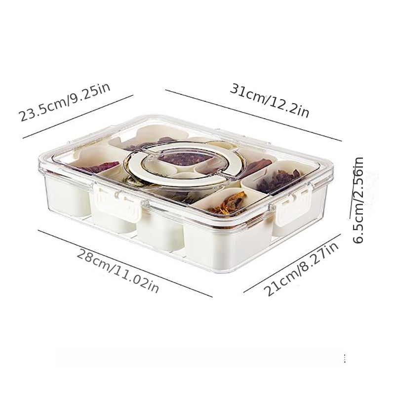 1pc Kitchen Spice Jar Set Storage Box With Multiple Compartments, Salt,  Monosodium Glutamate, Pepper And Other Spices Container