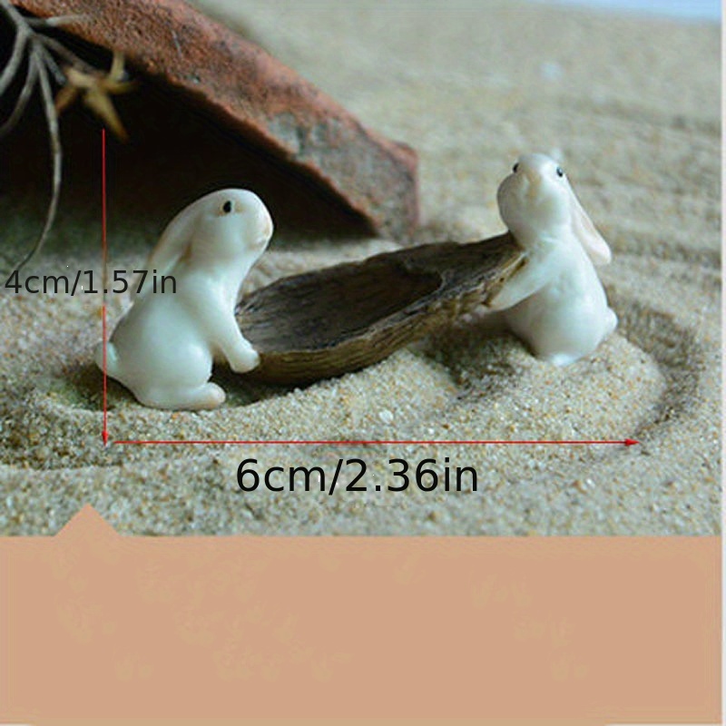 1pc Fishing Awning Boat Mini Landscape Figurine Garden Ornament