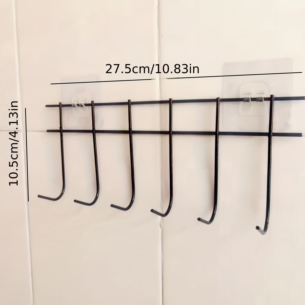 43cm appendipentola a parete, con 10 ganci per pentola sospesa, scaffale da  cucina, mensola da cucina, appendiabiti da cucina, porta utensili da cucina,  porta attrezzi, nero