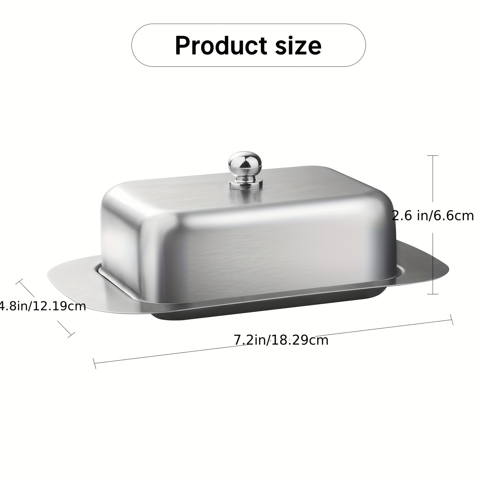 Butter Cutter Box Ceramic Butter Dish Stainless Steel Metal - Temu