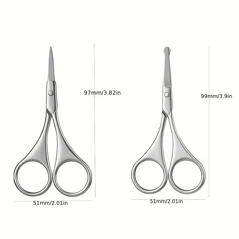 2 Pack Curved Craft Scissors Small Scissors Beauty Eyebrow Scissors  Stainless Steel Trimming Scissors For Eyebrow Eyelash Extensions, Facial  Nose Hai - Imported Products from USA - iBhejo