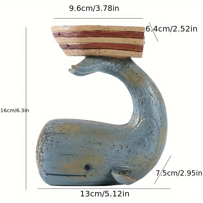 Creative Nautical Style Whale-shaped Tray Decorative Small Ornament Home Decor (non-food Contact)