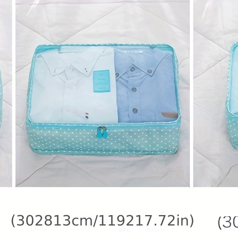 7-Piece Travel Storage Bag Packing Cubes Foldable Language Classification Cube