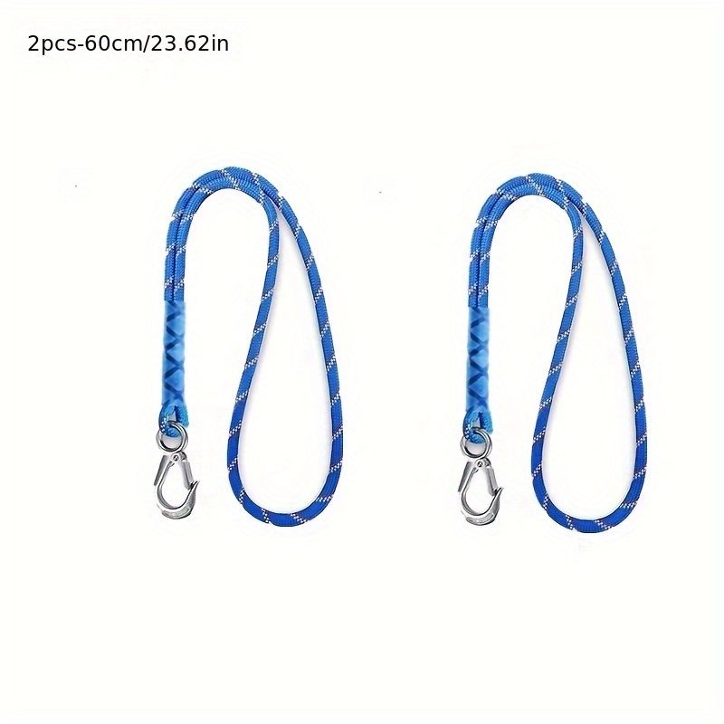 E-shop 1/2 Stück Hochleistungs-Nylonseil mit Metallhaken - Verschleißfestes Hängeseil geeignet für Schaukeln im Vergnügungspark, Hängematten,