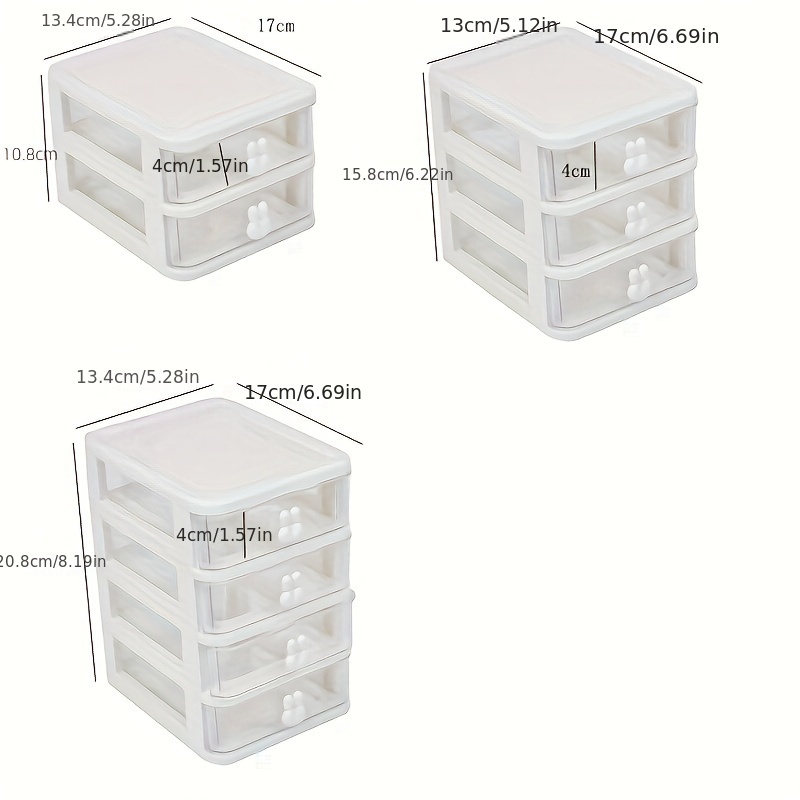 Multi Layers Rabbit Handle Storage Box, Cute Multifunctional