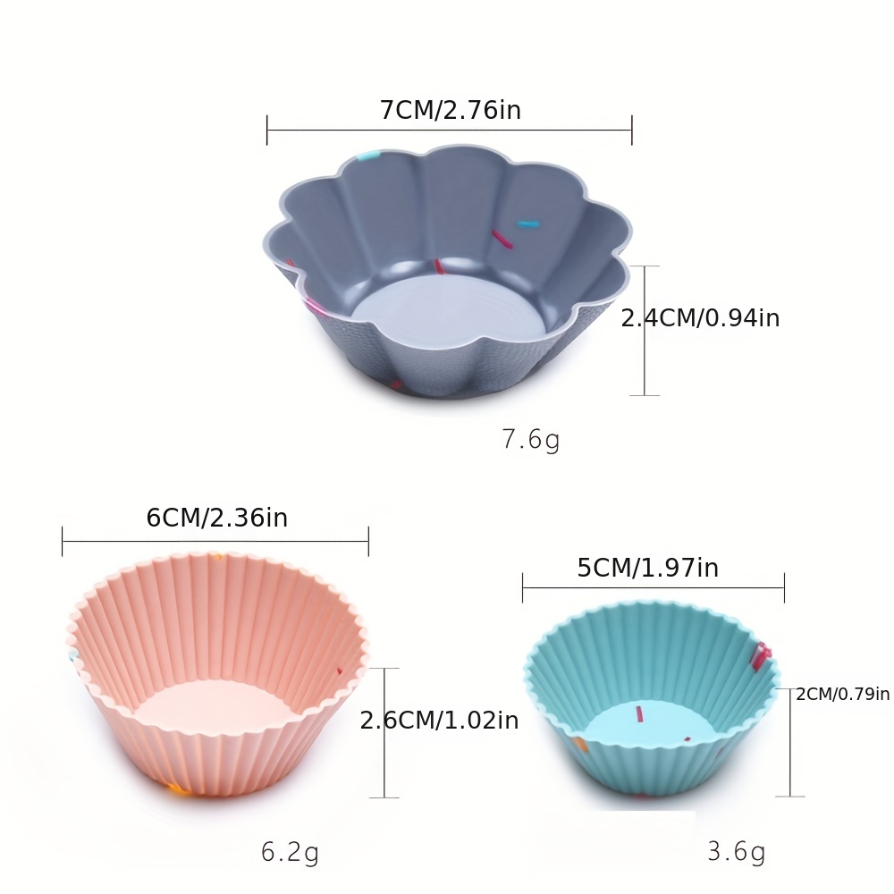 Non-stick Silicone Muffin Baking Cups - Reusable Cake Baking Mold - Bpa  Free - Dishwasher Safe - Perfect For Cupcakes And Mini Cakes - Temu