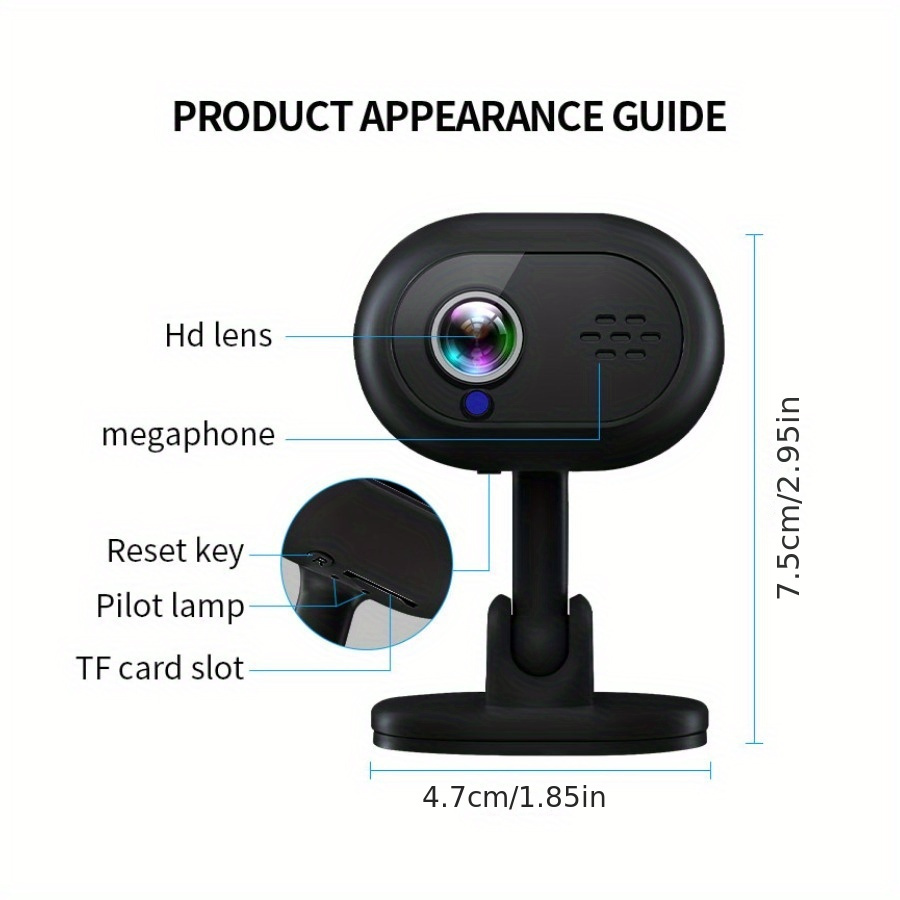 Indoor Wifi Camera Monitor Smart Life Home Security Mini - Temu