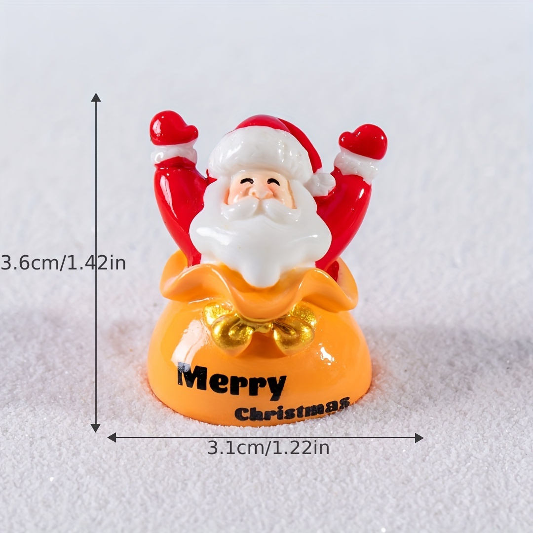 Christmas Micro Landscape Ornaments Santa Claus Cute Snowman - Temu