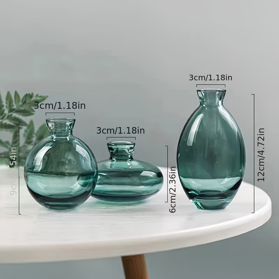 TEMU 3pcs/set Modern Mini Vase Set - Home Decoration, Floral Arrangements, Parties, And More