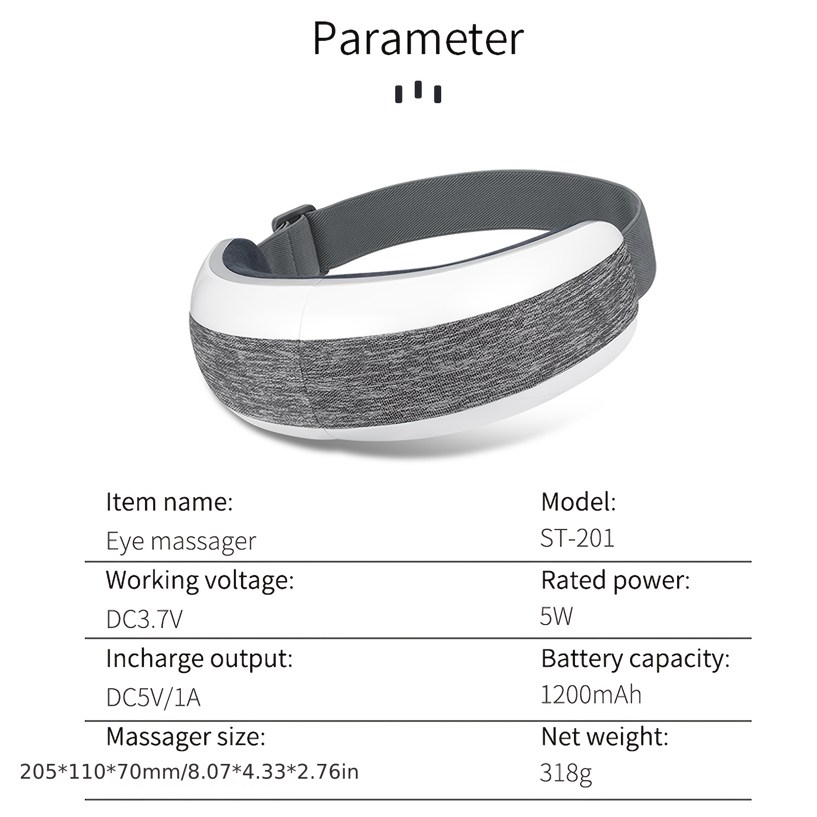 Therapeutic Heated Eye Massager, For Headache Relief, Multitasky