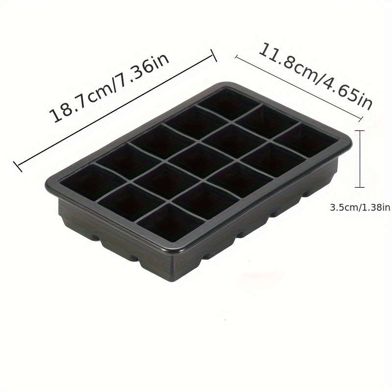 silicone ice cube molds easy release 15 square ice cube per tray bpa free flexible reusable stackable for freezer whiskey chocolate baby food juices eid al adha mubarak