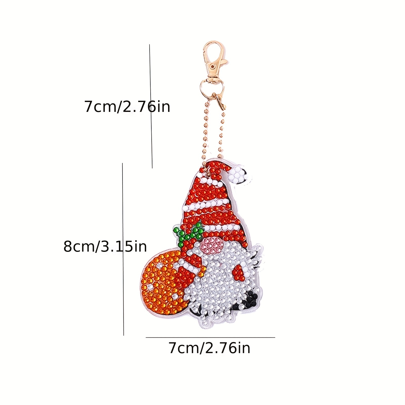 12pcs/set Diy Diamond Art Keychains Gnomes Dimensioni - Temu Italy