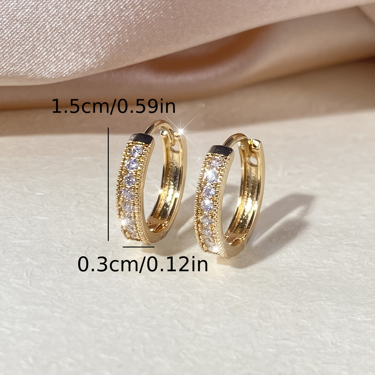 Stylish Copper Earrings with Zirconia for Women
