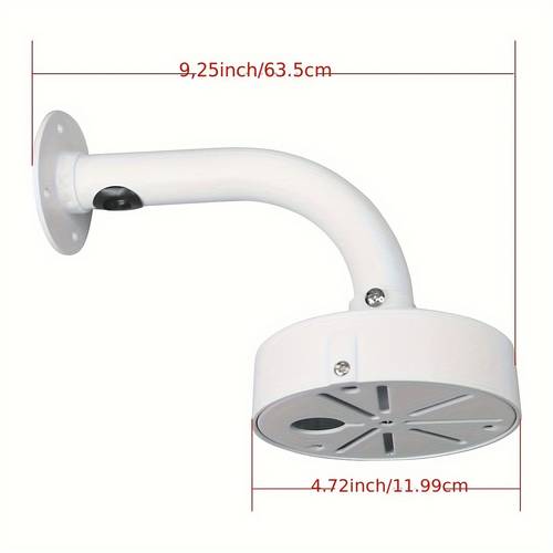 security camera mounting bracket aluminum alloy l shaped wall bracket compatible with dome and cameras 8 6 inch length built in cable management design suitable for indoor and outdoor use