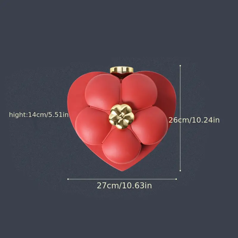 1pc heart shaped dried fruit plate nut storage box home living room coffee table snack box fruit plate chinese new year rotating candy box details 1