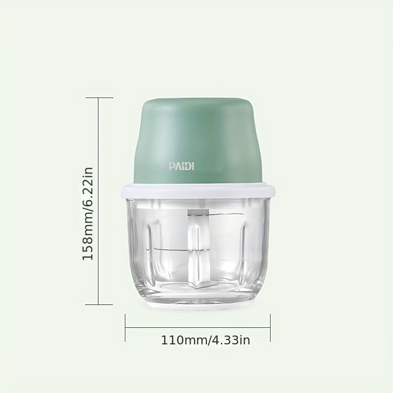 Electric Food Processor - 350ML Portable Garlic Chopper Mini Food