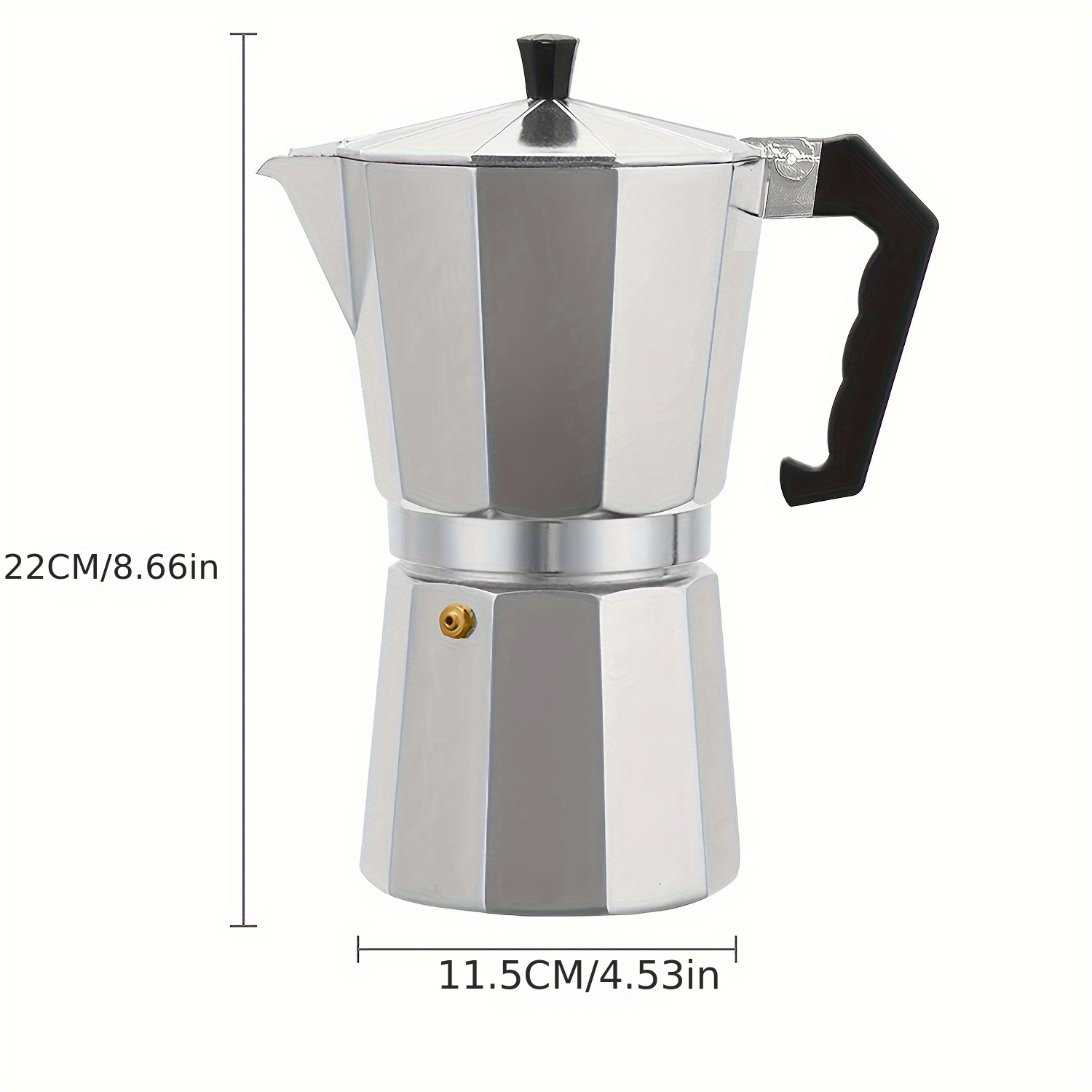 Espresso Maker, Single Spout Stovetop Moka Pot Stainless Steel Mini Stovetop Espresso Percolator Italian Type Espresso Cup Coffee Maker,Use on Stove