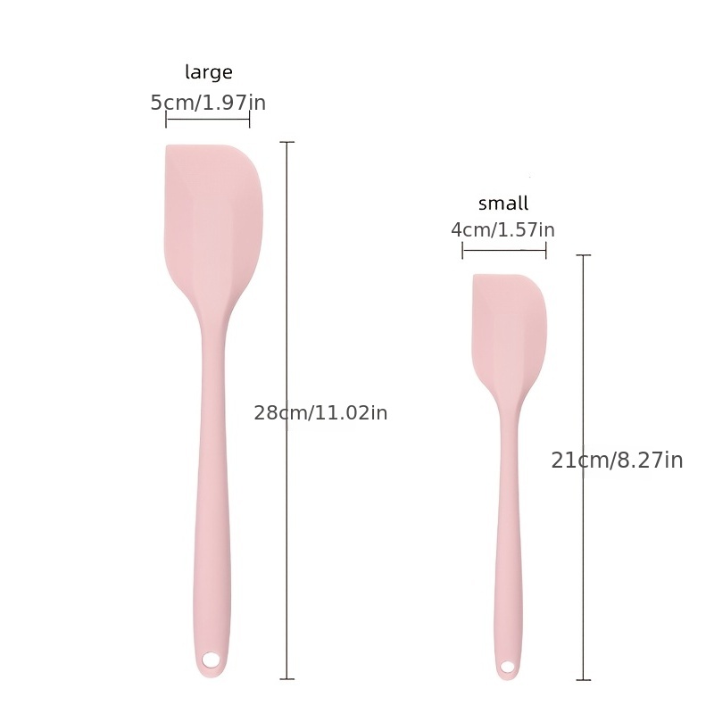 Hot Universal Heat Resistant Integrate Handle Silicone Spoon Scraper Spatula  Ice Cream Cake Kitchen Convenience Tool Utensils