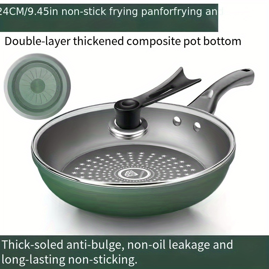 9 45 inch heavy duty cast   with lid nonstick surface compatible with electric gas induction stoves dishwasher safe   heat distribution for steak pancakes eggs   all in one cooking pan for   kitchens kitchen essential   durable cookware culinary enthusiasts frying pan sturdy construction     kitchenware lovers