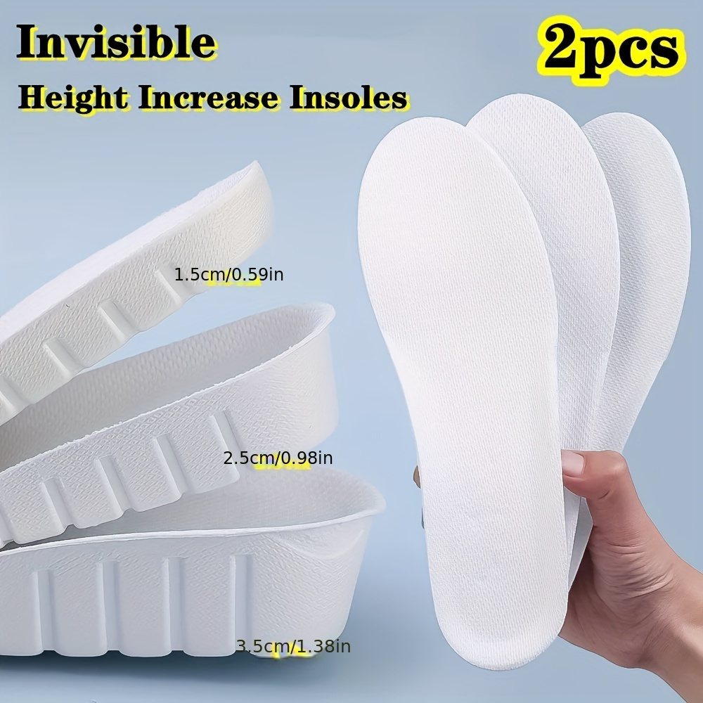 1Pair Invisible Heightening Breathable Comfortable Insoles For Women & Men