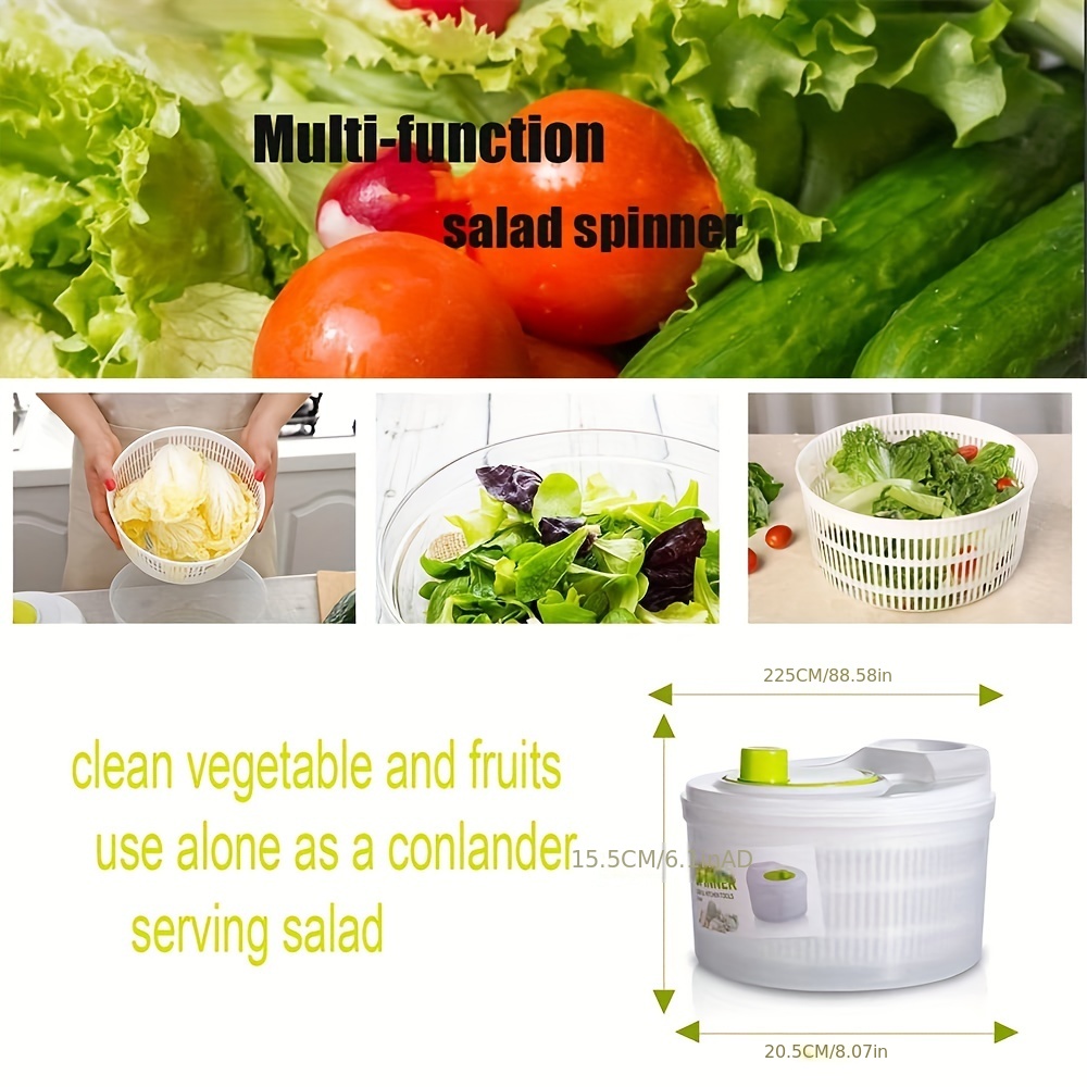  Large Salad Spinner BPA Free-Manual Lettuce Dryer and