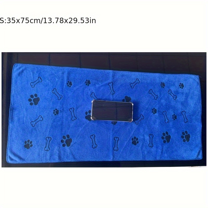 TEMU 1/3 Pezzi Asciugamano per Cani in Microfibra Superassorbente e Asciugatura Rapida, 13,5x29,5 pollici - , resistente e con motivo a per il bagno