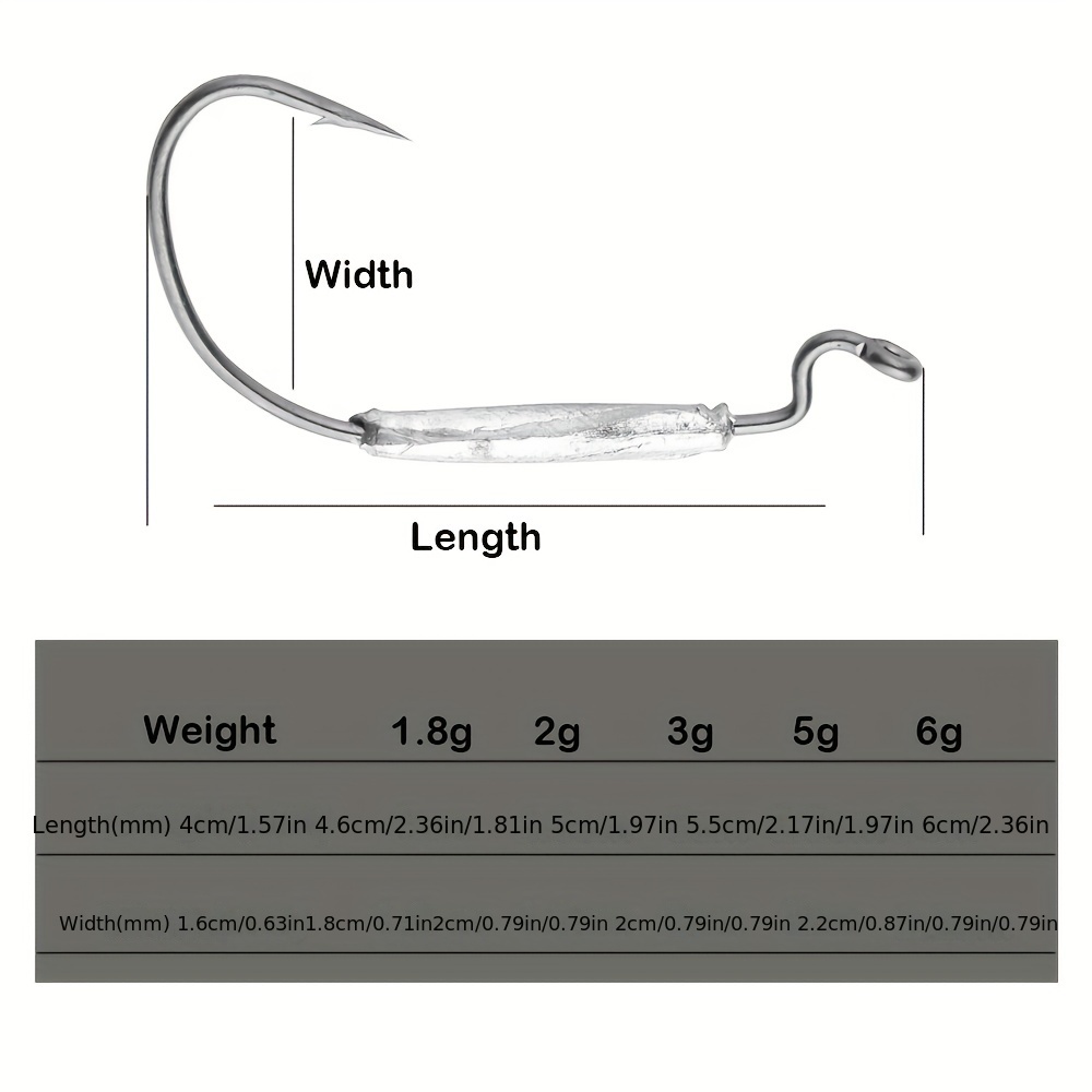 1.8g Lead Head Hooks Lead Crank Hook Lure Soft Bait High - Temu