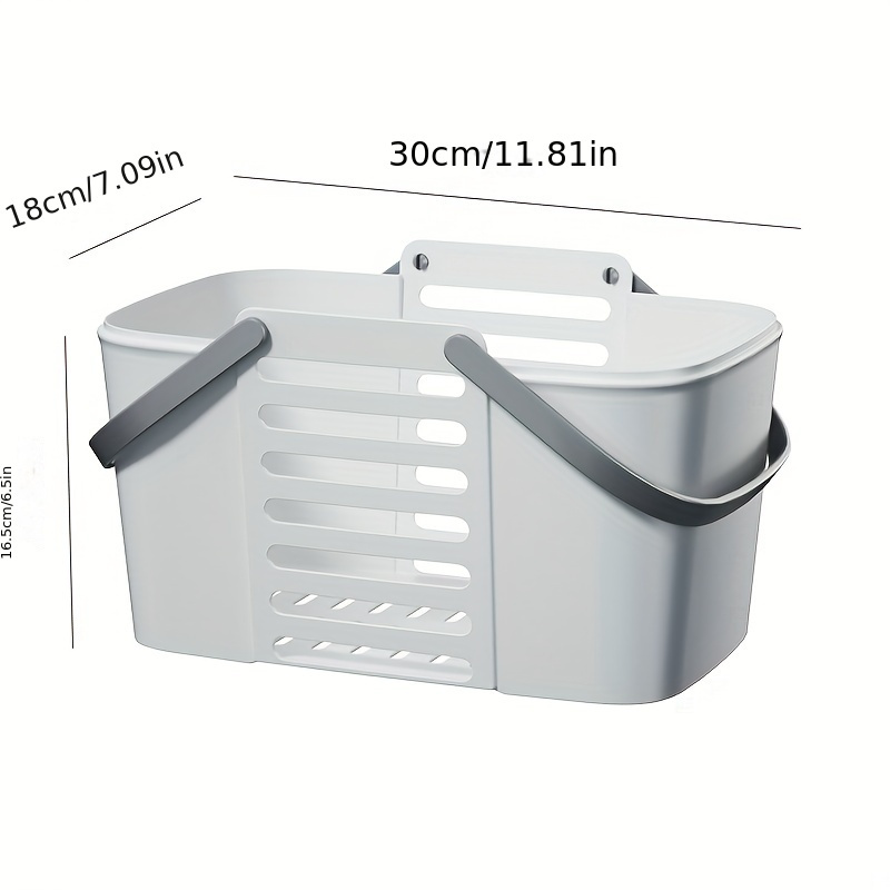 1pc Bathroom Portable Shower Basket Plastic Bathing Supplies Organizer For  College Dormitory, Home