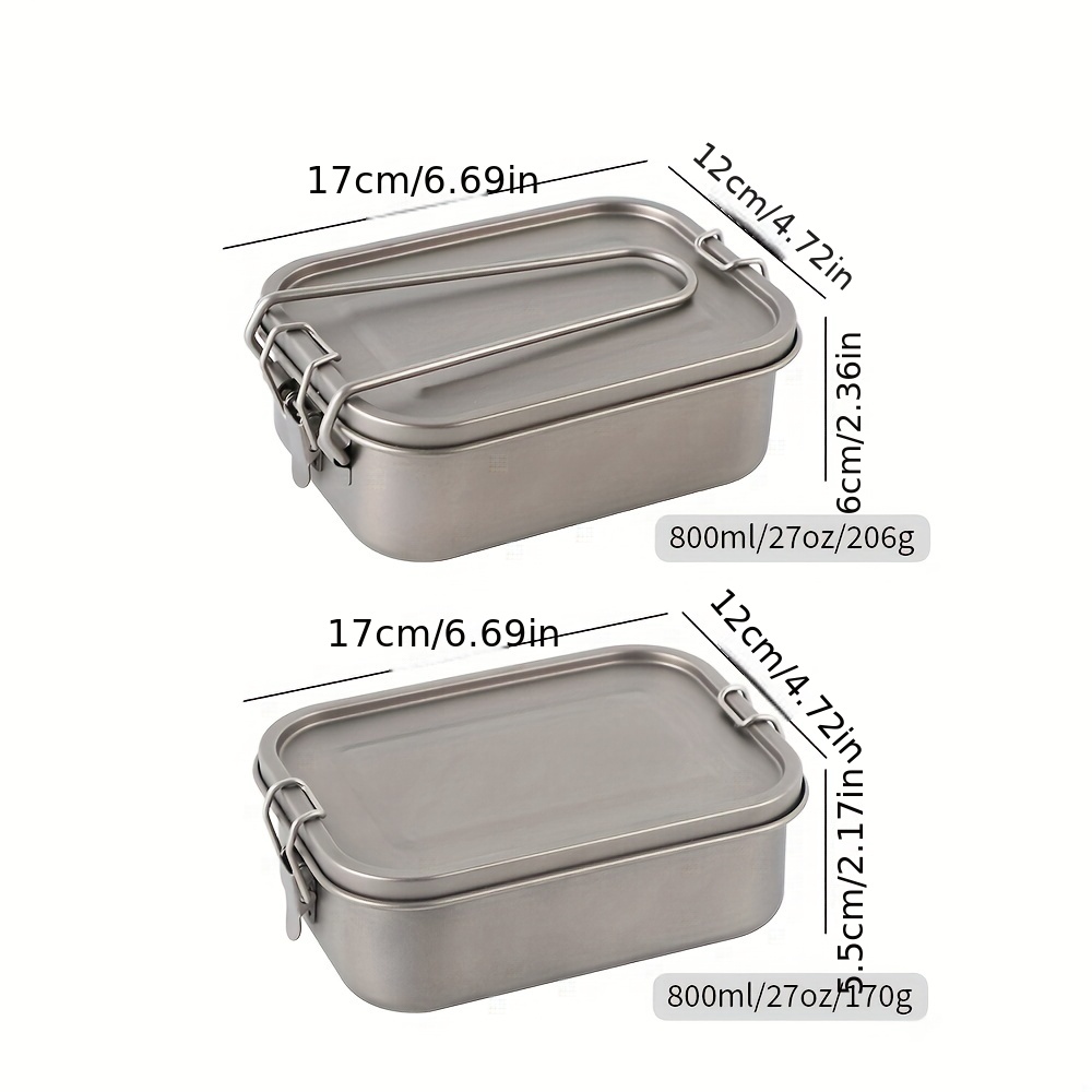 Compact Titanium Lunch Box for Outdoor Activities LeakProof 800ml Capacity